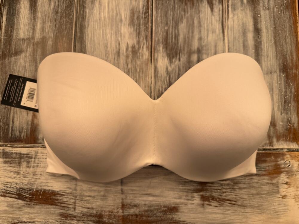 Maidenform White Full Coverage Strapless Convertible Bra Size 38DDD